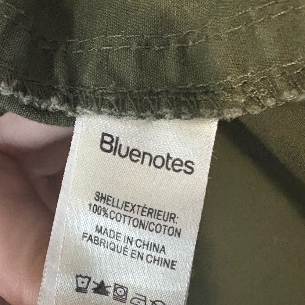 Bluenotes size large Khaki Green Army Utility Vest, zipper front, multi pockets - Picture 5 of 9